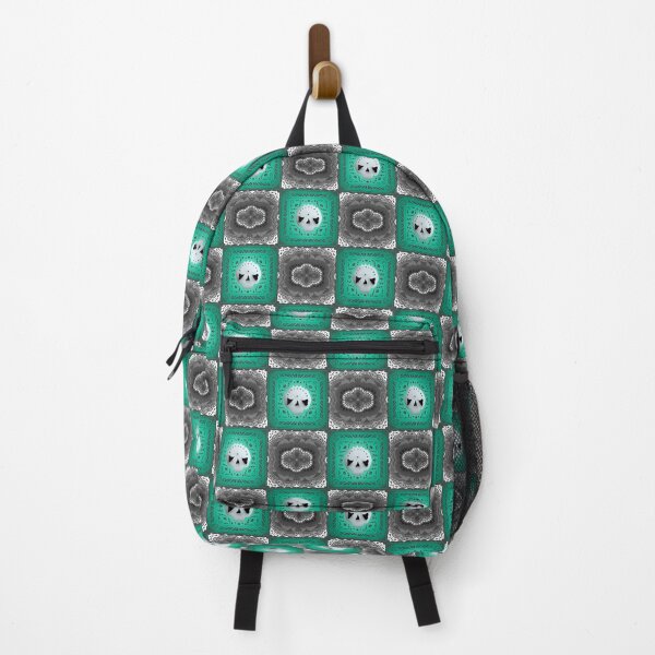 Item preview, Skull Granny Square - Gray & Aqua designed and sold by Moonlit Datura.