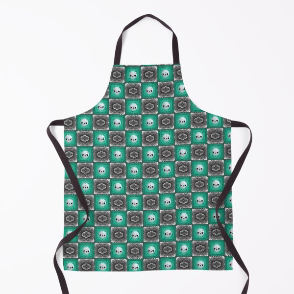 Item preview, Skull Granny Square - Gray & Aqua designed and sold by Moonlit Datura.