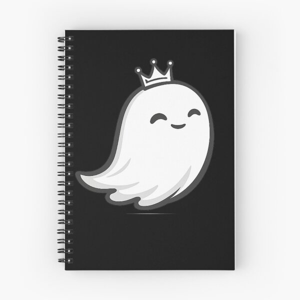 Item preview, Rey Boo Cute Ghost with Crown | Kawaii Royal Ghost Sticker designed and sold by BlackBoneArt.