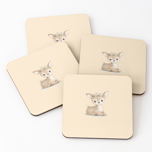 Item preview, Cute Woodland Fawn Watercolour | Nursery Animal Illustration designed and sold by Heavensentshop.