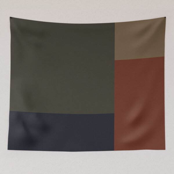 Item preview, Terracotta Brown Blue and Beige Color mix designed and sold by ZedColors.