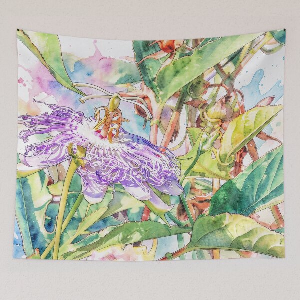 Item preview, Passion Flower in Watercolor designed and sold by tomorrowsart.