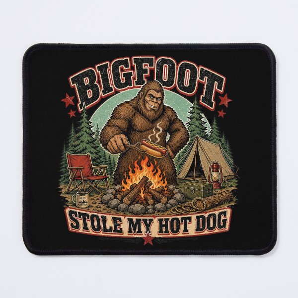 Item preview, Bigfoot Stole My Hot Dog - Funny Camping Humor designed and sold by Graphic Vibe Designs.
