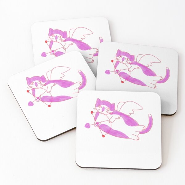 Item preview, Winged Cat with Heart Decoration designed and sold by mariettafarr.