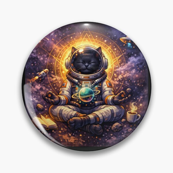Item preview, Cosmic Cat Meditation – Astronaut Cat in Space designed and sold by Kicor.