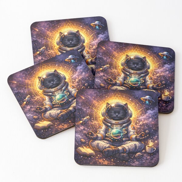 Item preview, Cosmic Cat Meditation – Astronaut Cat in Space designed and sold by Kicor.