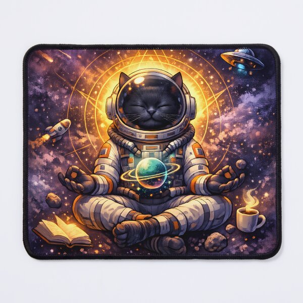 Item preview, Cosmic Cat Meditation – Astronaut Cat in Space designed and sold by Kicor.