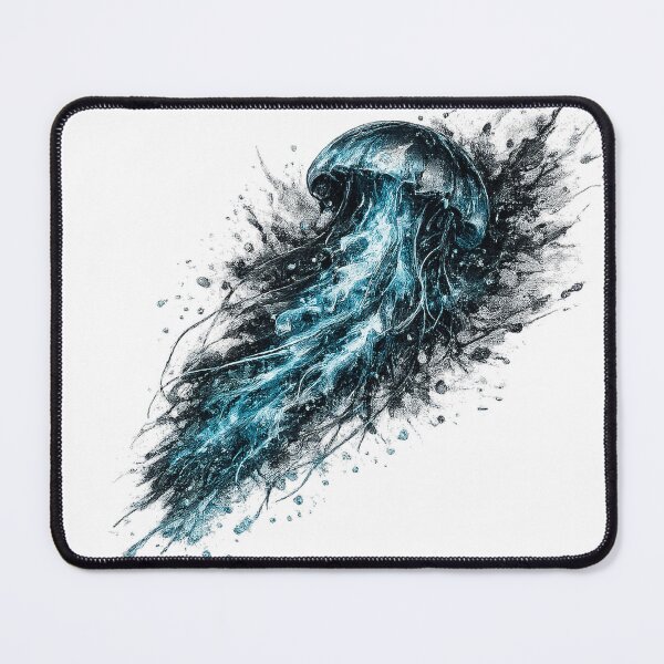 Item preview, Ink Jellyfish | Electric Cyan Ocean Flow designed and sold by rigelcreation.
