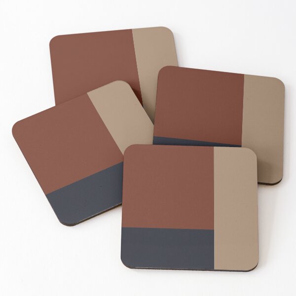 Item preview, Terracotta Brown Blue and Beige Color mix designed and sold by ZedColors.