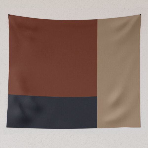 Item preview, Terracotta Brown Blue and Beige Color mix designed and sold by ZedColors.