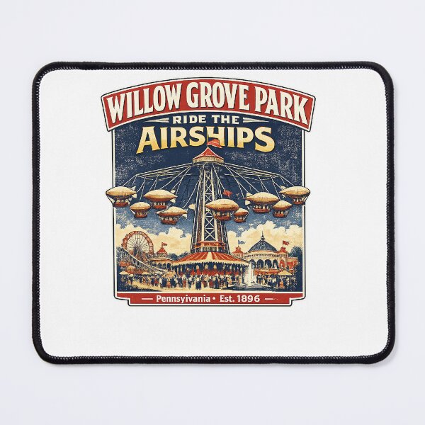 Item preview, Willow Grove Park Ride the Airships Vintage Pennsylvania Amusement Park designed and sold by Past in Threads.