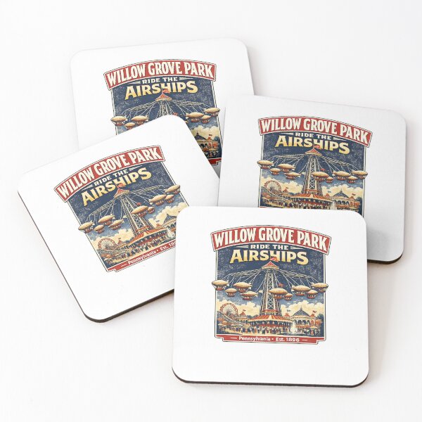 Item preview, Willow Grove Park Ride the Airships Vintage Pennsylvania Amusement Park designed and sold by Past in Threads.