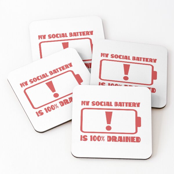 Item preview, My Social Battery Is 100% Drained designed and sold by Deviant Logic Design.