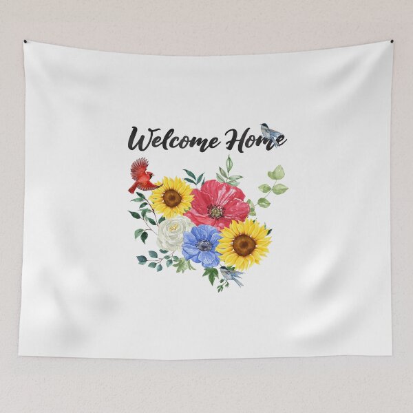 Item preview, Welcome Home with Wildflower Bouquet & Birds designed and sold by JeweledDesigns.