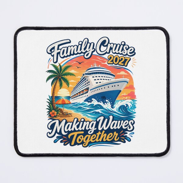 Item preview, Family Cruise Making Waves Together Retro Beach 2027 designed and sold by ElcastDesigns.