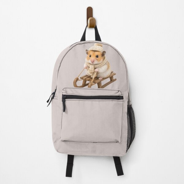 Item preview, Winter Sledding Syrian Hamster Kids Illustration designed and sold by bosamji.