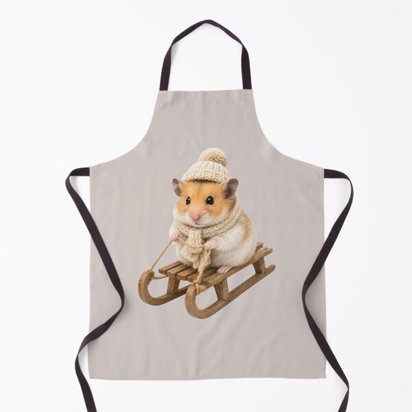 Item preview, Winter Sledding Syrian Hamster Kids Illustration designed and sold by bosamji.