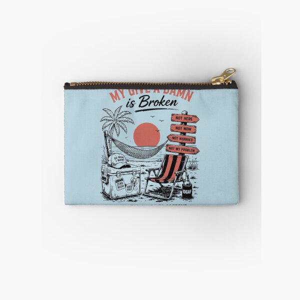 Item preview, My Give a Damn Is Broken Funny Beach Vacation Retro Graphic | Sarcastic Summer Quote designed and sold by Gbriel3.