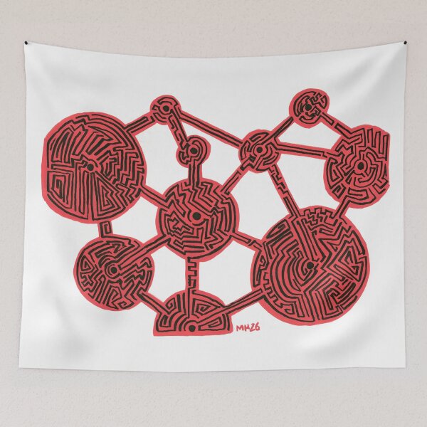 Item preview, Red Path Maze designed and sold by Marabobeara.