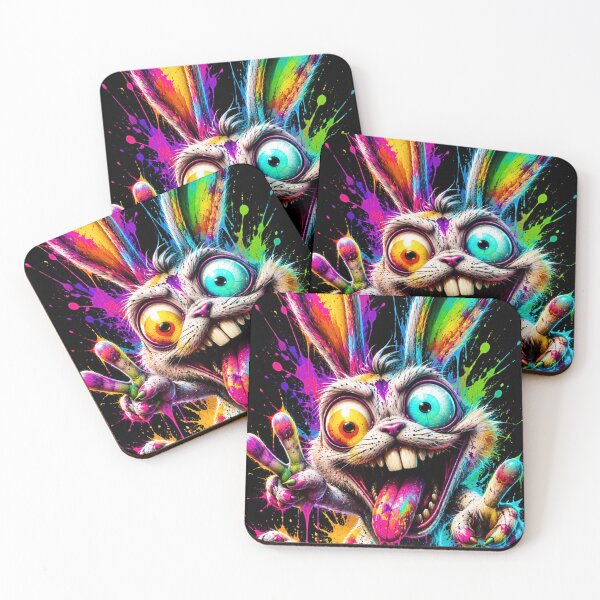 Item preview, Psychedelic Crazy Bunny Splash Art designed and sold by Gold&pixels.
