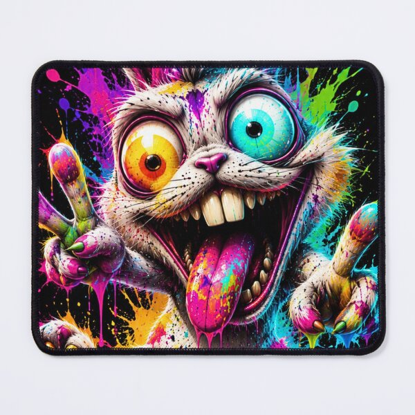 Item preview, Psychedelic Crazy Bunny Splash Art designed and sold by Gold&pixels.