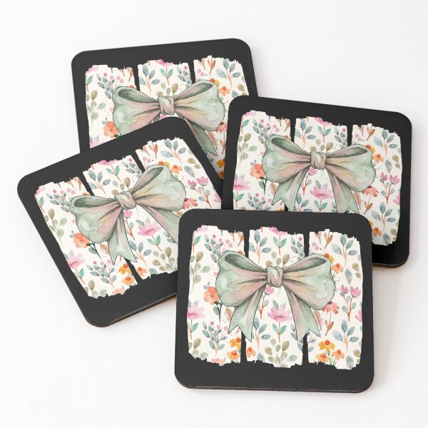 Item preview, Floral Coquette Bow Watercolor Floral  designed and sold by hemagamo.