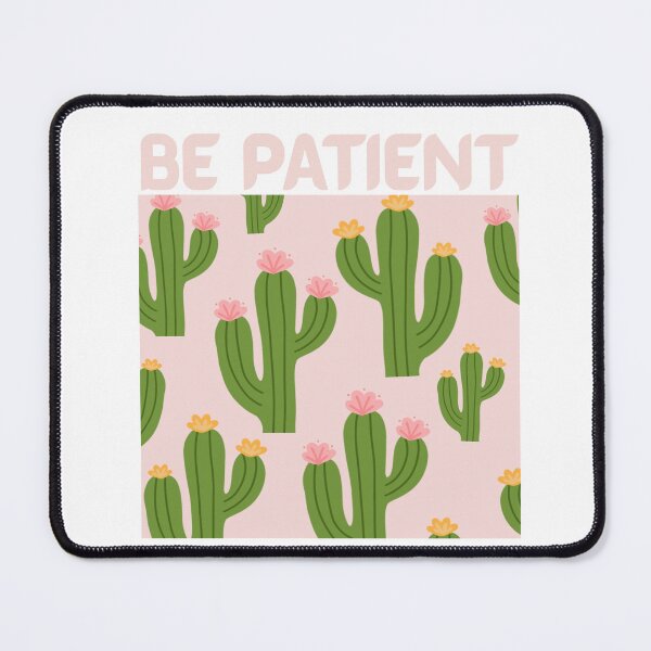 Item preview, Be Patient Cactus Illustration | Minimal Plant Patience Quote Design designed and sold by kukiistudio.