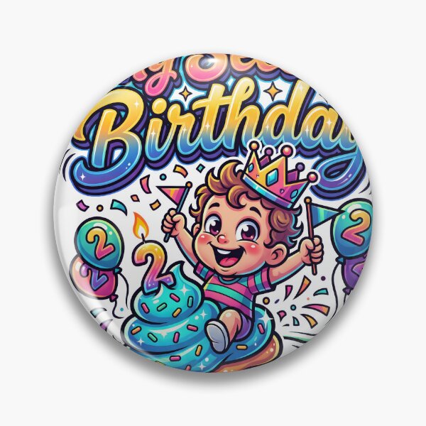 Item preview, My Second Birthday Cute Party Cartoon designed and sold by castillomiami.