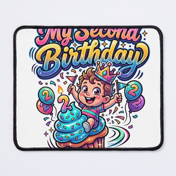 Item preview, My Second Birthday Cute Party Cartoon designed and sold by castillomiami.