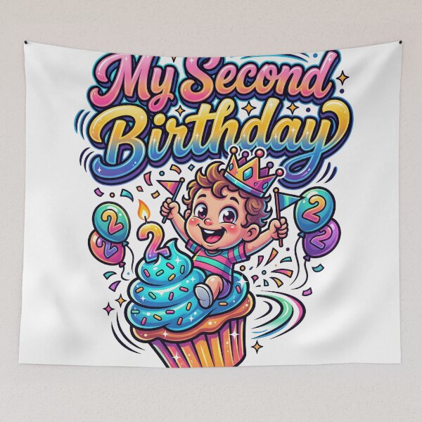 Item preview, My Second Birthday Cute Party Cartoon designed and sold by castillomiami.