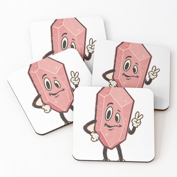 Item preview, Rose Quartz Rambler | Vintage Rose Quartz Crystal Mascot designed and sold by Spenceless Designz.