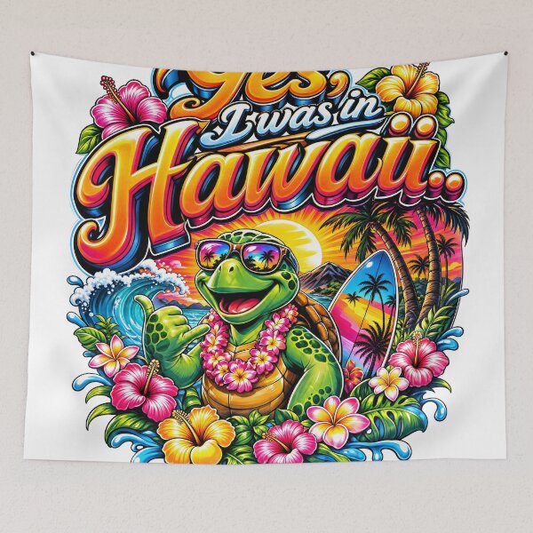 Item preview, Yes I Was in Hawaii Tropical Turtle Design designed and sold by castillomiami.