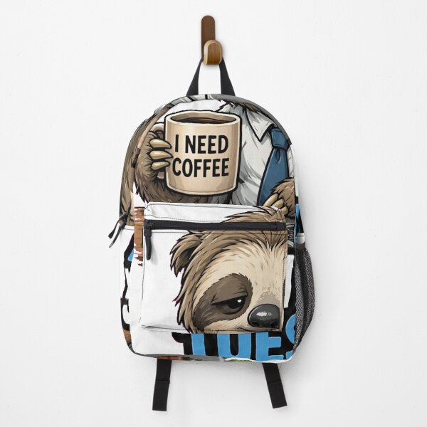 Item preview, Surviving Tuesday Sloth - Funny Tired Office Coffee Meme designed and sold by Surviving Monday Club.