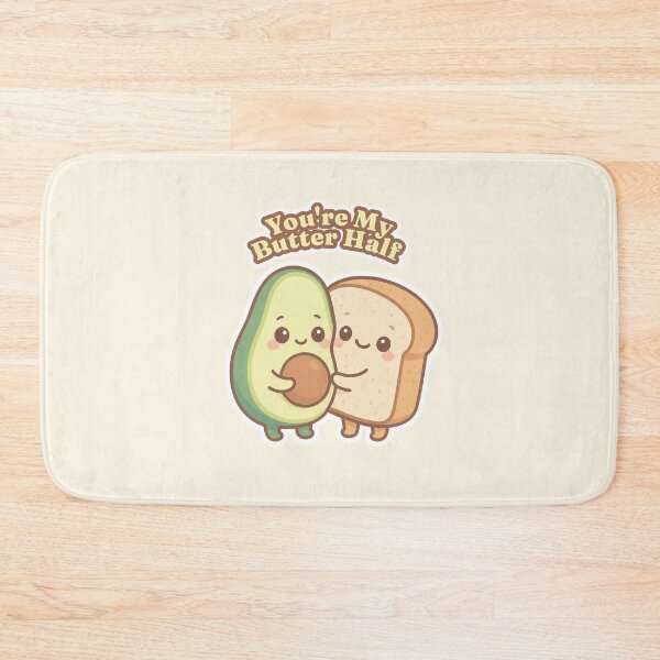 Item preview, You’re My Butter Half – Cute Avocado & Sourdough Kawaii Sticker designed and sold by jonkiwi.