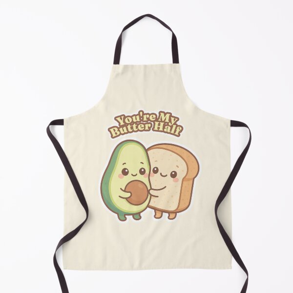 Item preview, You’re My Butter Half – Cute Avocado & Sourdough Kawaii Sticker designed and sold by jonkiwi.