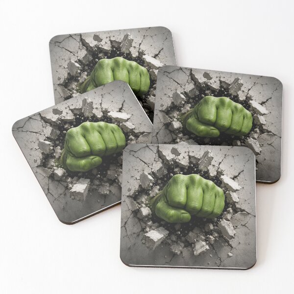 Item preview, Green Monster Fist Smashing Through Concrete Wall designed and sold by MKDSN.