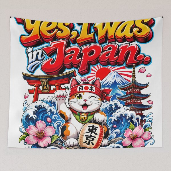 Item preview, Yes I Was in Japan Lucky Cat Design designed and sold by castillomiami.