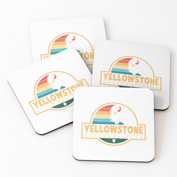 Item preview, Yellowstone National Park | Retro Buffalo Sunset Travel Design designed and sold by Navigation Art & Design.