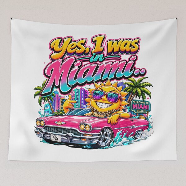 Item preview, Yes I Was in Miami Retro Beach Design designed and sold by castillomiami.