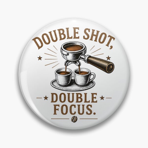 Item preview, Double Shot, Double Focus – Vintage Espresso Coffee Design designed and sold by InkweariaStudio.