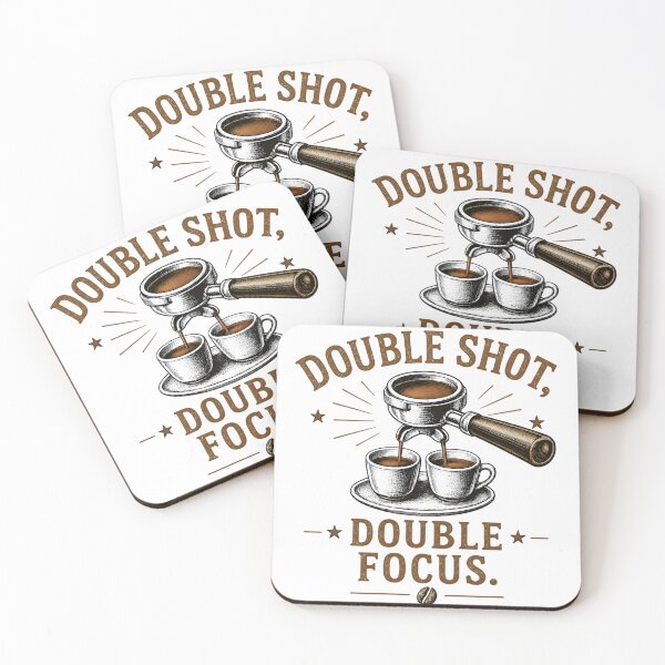 Item preview, Double Shot, Double Focus – Vintage Espresso Coffee Design designed and sold by InkweariaStudio.