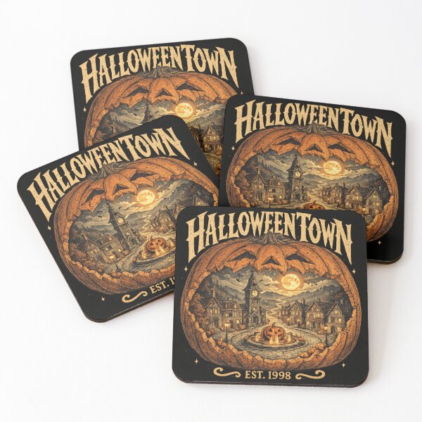 Item preview, vintage Halloween town clocktower art for 1998-born spooky collectors designed and sold by POD DYNASTY | Original Print On Demand T-Shirt Graphics.