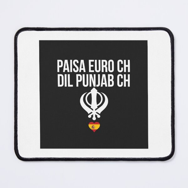 Item preview, Paisa Euro Ch Dil Punjab Ch | NRI Punjabi Spain Funny T-Shirt designed and sold by Harvirkaur.