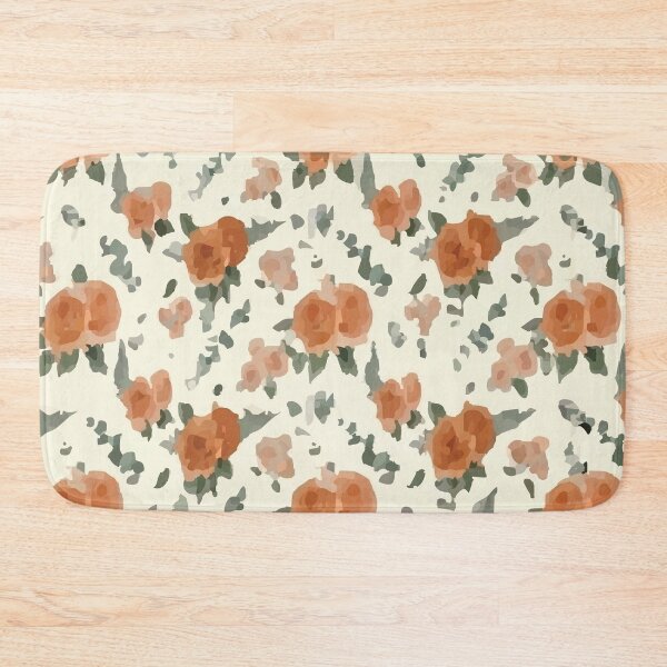 Item preview, Vintage Orange & Blush Floral Bouquet Pattern designed and sold by FawnFeatherCo.