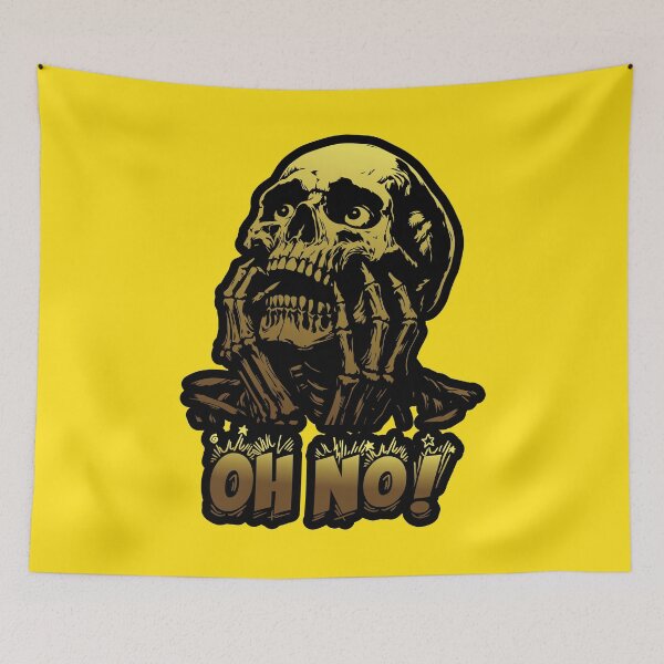 Item preview, Oh No! Screaming Skull Vintage Halloween Horror Graphic designed and sold by LOVEARTDESIGN.