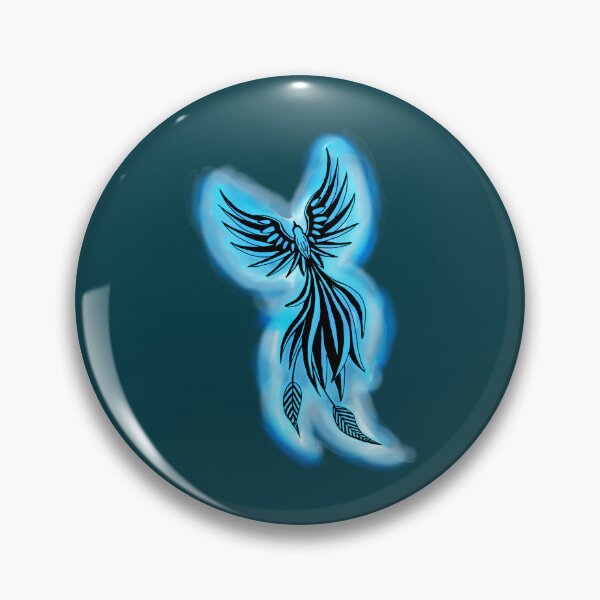 Item preview, Blue Flame Phoenix - Icy Mystical Firebird Art designed and sold by URSM.