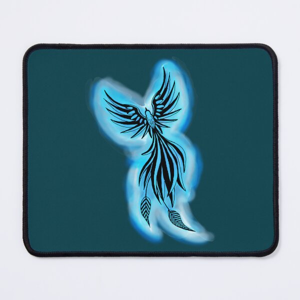 Item preview, Blue Flame Phoenix - Icy Mystical Firebird Art designed and sold by URSM.