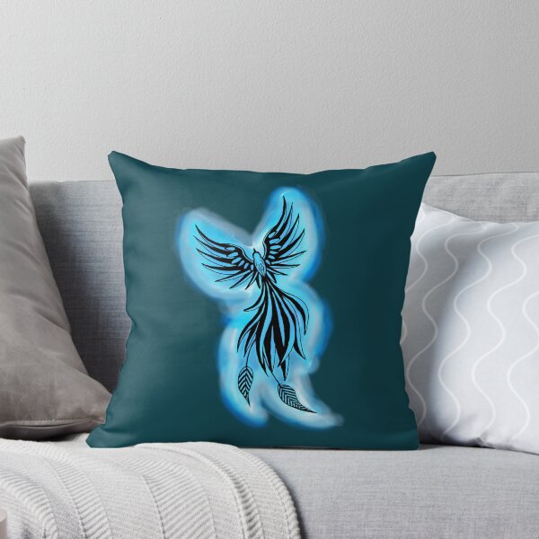 Item preview, Blue Flame Phoenix - Icy Mystical Firebird Art designed and sold by URSM.