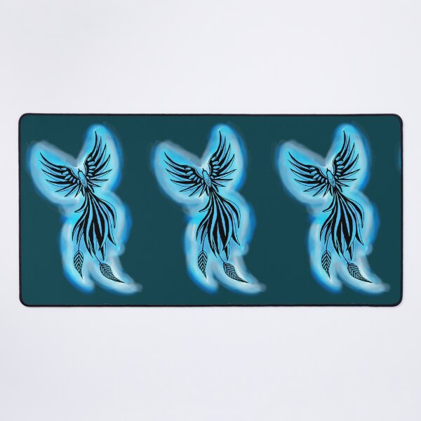 Item preview, Blue Flame Phoenix - Icy Mystical Firebird Art designed and sold by URSM.