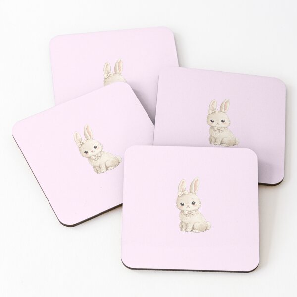 Item preview, Cute Woodland Bunny Watercolour | Nursery Animal Illustration | Pink Background  designed and sold by Heavensentshop.